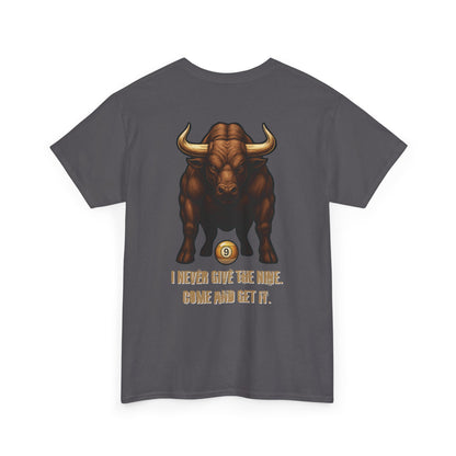 “Come and Get It” Tee – Puck Cue Billiards Bull Edition